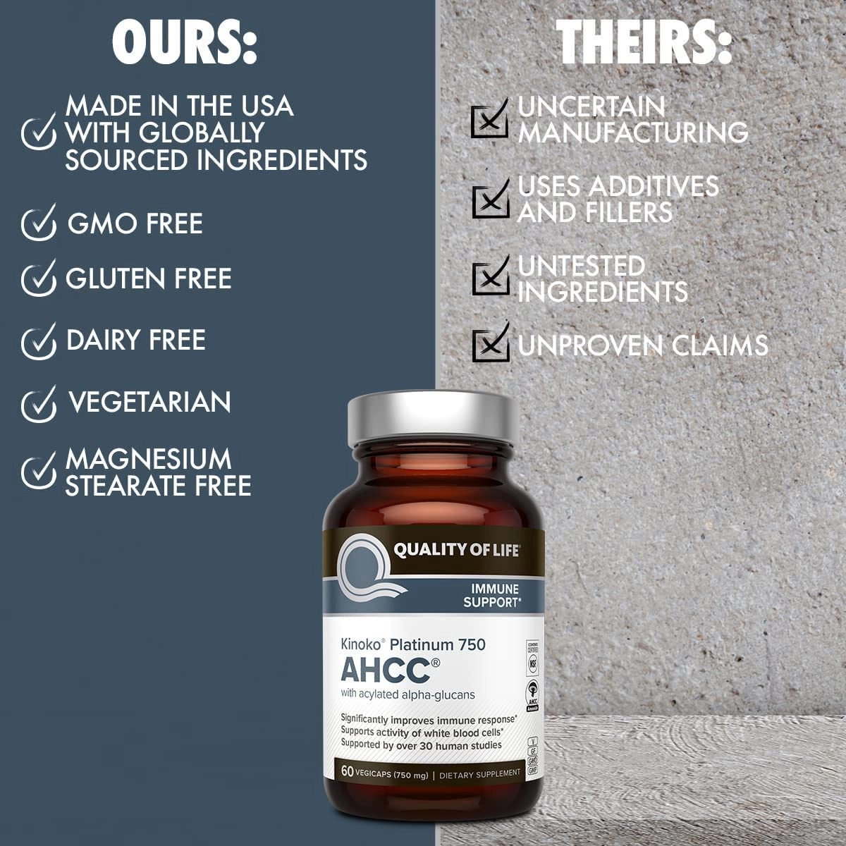 پکیج 2 عددی قرص کینوکو پلاتینیوم AHCC مدل 750 میلی گرم Kinoko' Platinum AHCC
