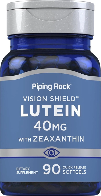 ‌ لوتئین 40 میلی گرم پایپینگ راک Piping Rock Lutein with Zeaxanthin 40mg | 90 Softgels | Eye Health Vitamins